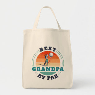 Opa verjaardag golf liefhebber tote bag