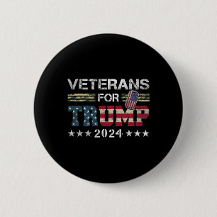 Opa Veterans voor Trump 2024 Amerikaanse vlag Camo Ronde Button 5,7 Cm
