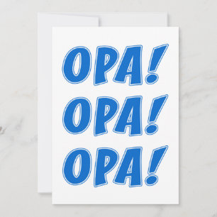 Opa viering Griekse feest algemene Kaart