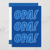 Opa viering Griekse feest algemene Kaart (Voorkant / Achterkant)