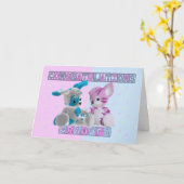 Opa voor tweeling gefeliciteerd kaart (Gele Bloem)