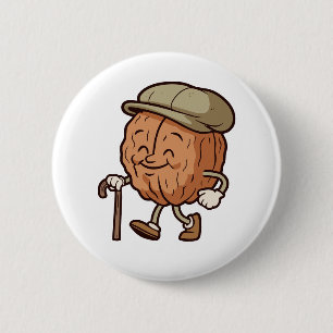 Opa Walnoot Ronde Button 5,7 Cm