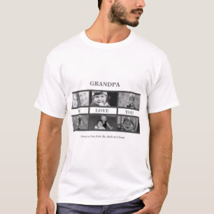 Opa We houden van je 6 Foto T-shirt