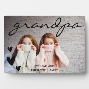 Opa we houden van je gepersonaliseerde foto plaque fotoplaat