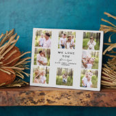 Opa We houden van You Photo Collage Plaque Fotoplaat (Zijkant)
