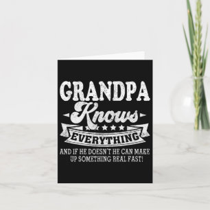 Opa weet alles Shirt Grappig Vader&#; s D Kaart