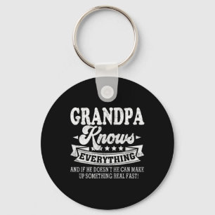 Opa weet alles Shirt Grappig Vader&#; s D Sleutelhanger