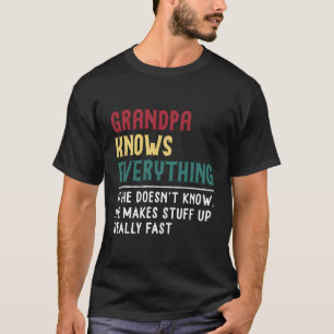 Opa weet alles van Vaderdag voor opa T-shirt