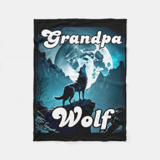 Opa Wolf Matching Tribe Wolves Camping Pack Fa Fleece Deken