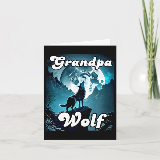 Opa Wolf Matching Tribe Wolves Camping Pack Fa Kaart (Voorkant)