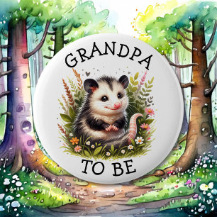 Opa wordt Baby shower met Woodland-thema Ronde Button 5,7 Cm