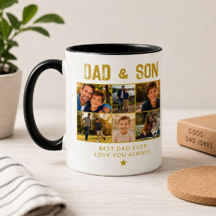 Opa & Zoon Gouden Familie 6 Foto Mok