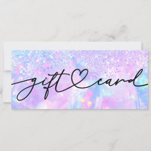 opaal achtergrond nep glitters cadeaubon
