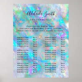 opaal ontwerp prijstafel poster