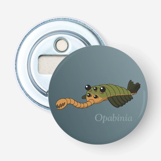 Opabinia - Prehistorisch dier Button Flesopener (Voorkant)