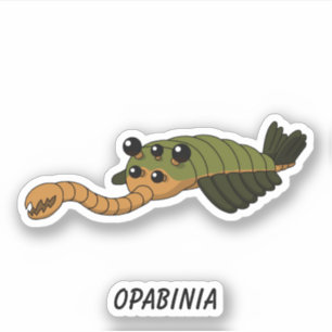 Opabinia- Prehistorisch Zee Creature Vinyl Sticker