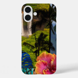 Opaeka'a Herfsten, Kauai Hawaiian Collage iPhone 16 Plus Hoesje