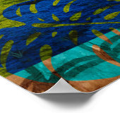 Opaeka'a Herfsten, Kauai Hawaiian Collage Poster (Hoek)