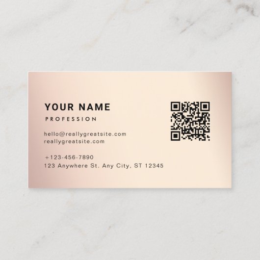 Opal Agaat Steen & Marmer QR Code Luxe Visitekaartje (Achterkant)