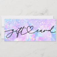 opal background faux glitter gift certificate