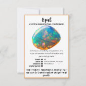 Opal Crystal Betekenis Kaart (Voorkant)