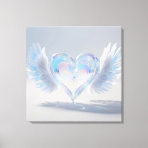 *~* Opal Crystal Heart Angel Wings AP78 Canvas Afdruk