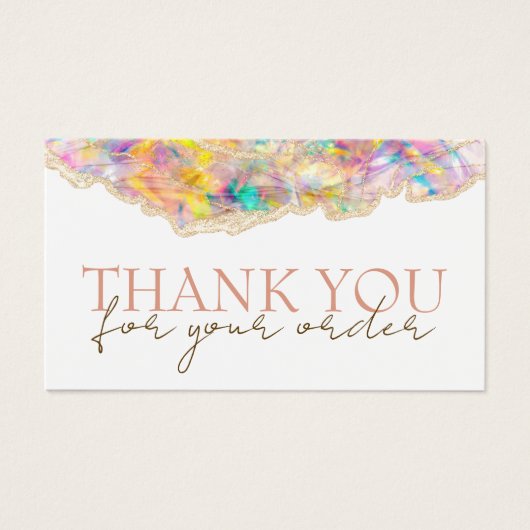 Opal design merci carte de réduction (Devant)