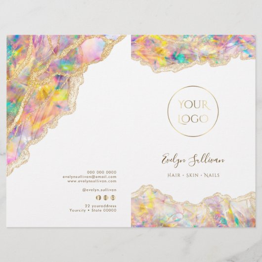 Opal design service menu brochure (Voorkant)