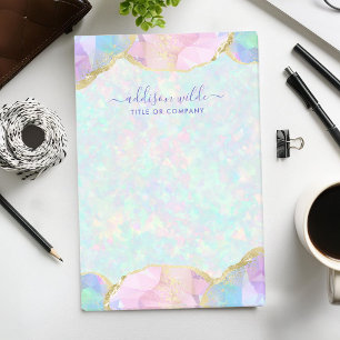 Opal Edelsteen Pastel Moderne Iridescente Zakelijk Post-it® Notes