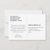 Opal Elegant Modern Foto bedankt (Achterkant)