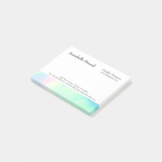 Opal elegante moderne unieke benodigdheden notitie post-it® notes (Schuin)