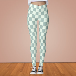 Opal en Honeydew Checkerboard Leggings