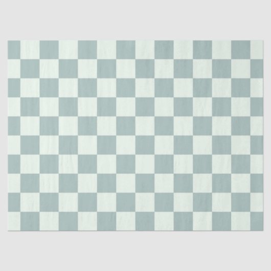 Opal en Honeydew Checkerboard Tissuepapier (Voorkant)