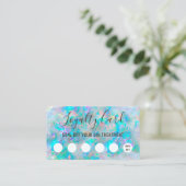 Opal geïnspireerde textuur loyaliteitskaart visitekaartje (Staand voorkant)