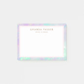 Opal gekleurde rand trendy chic post-it® notes (Voorkant)