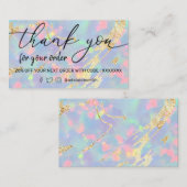 opal gem background dankjewel visitekaartje (Voorkant / Achterkant)