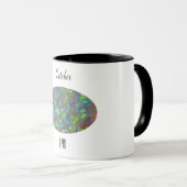 Opal Gem Toutes les couleurs Café Mug Octobre Birt (Devant droit)