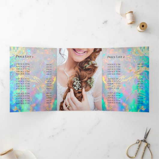 opal gemstone brochure Tri-Fold invitation (Intérieur)
