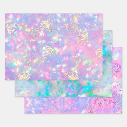 opal gemstone design van vellen papier (Set)