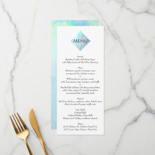 Opal Gemstone Elégant Menu Moderne
