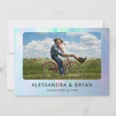 Opal Gemstone Elegant Save The Date (Achterkant)