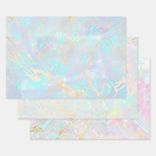 opal gemstone geïnspireerde achtergrond inpakpapier vel