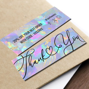 Opal gemstone Hartelijk dank voor het mini-visitek Mini Visitekaartje
