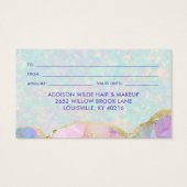 Opal Gemstone Pastel Business Gift Kaart (Achterkant)