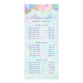 Opal Gemstone Pastel Moderne Tarif Carte Rack (Devant)