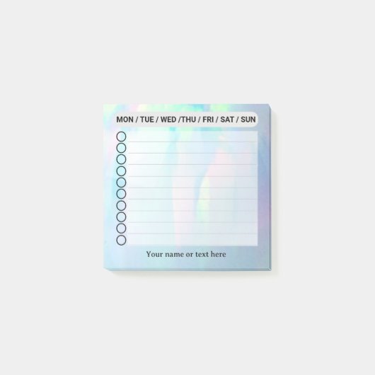 Opal Gemstone To do list Post-it Notes (Devant)
