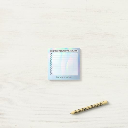 Opal Gemstone To do list Post-it Notes (Sur un bureau)