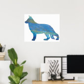 Opal German Shepherd Poster Print (Thuiskantoor)