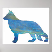 Opal German Shepherd Poster Print (Voorkant)
