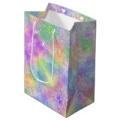 Opal Glitter Regenboog Medium Cadeauzakje (Voorkant Gekanteld)
